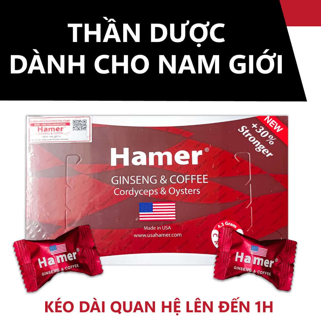 Kẹo ngậm Hamer chính hãng từ Mỹ - Kéo dài thời gian quan hệ lên 1h