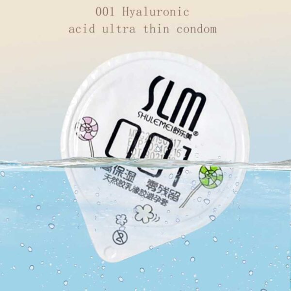 Bao cao su SLM 001 Siêu mỏng 001, nhiều nước, gốc nước, duỡng ẩm sâu